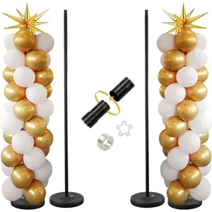 Balloon Stand - Set of 2, 56 Inch Splicing Pole Balloon Column Arch Stand Kits with Base for,Centerpieces Balloon Pillar for Birthday,Baby Shower,Christmas