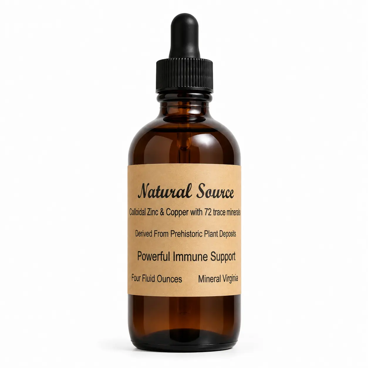 Natural Source Colloidal Zinc & Copper with 72 trace minerals