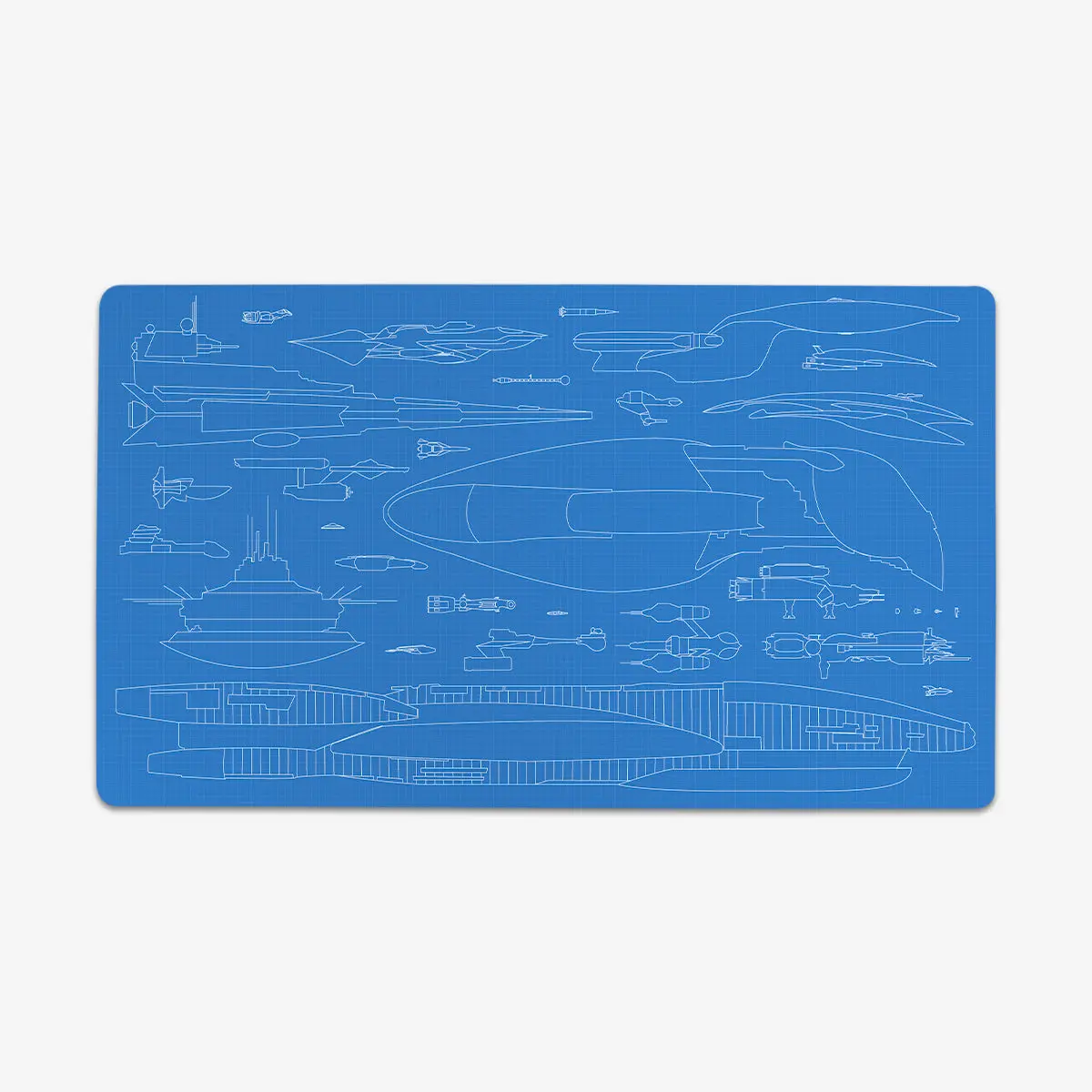 Sci-Fi Blueprints Mousepad - Cloth-Top Computer Office Accessory, Oversized/Standard Gaming Mousepad Playmat