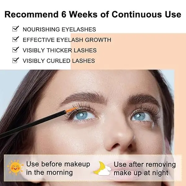 Lash Serum For Eyelash Growth And Thickness Rapid Eyelash Growth Serum & Eyebrow Enhancer Advanced Formula for Longer, Fuller and Thicker Looking Natural Lashes 5 ML