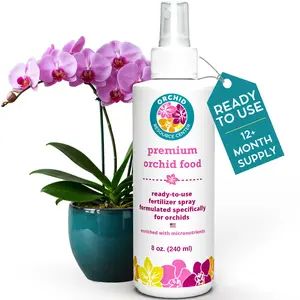 Houseplant Resource Center Orchid Food Fertilizer Spray 8 Fluid Ounces - Balanced 3-3-3 Formula for Orchids, Lightweight Spray Bottle with Fine Mist Nozzle