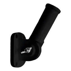 Adjustable Aluminum Bracket for Flag Pole (Black)