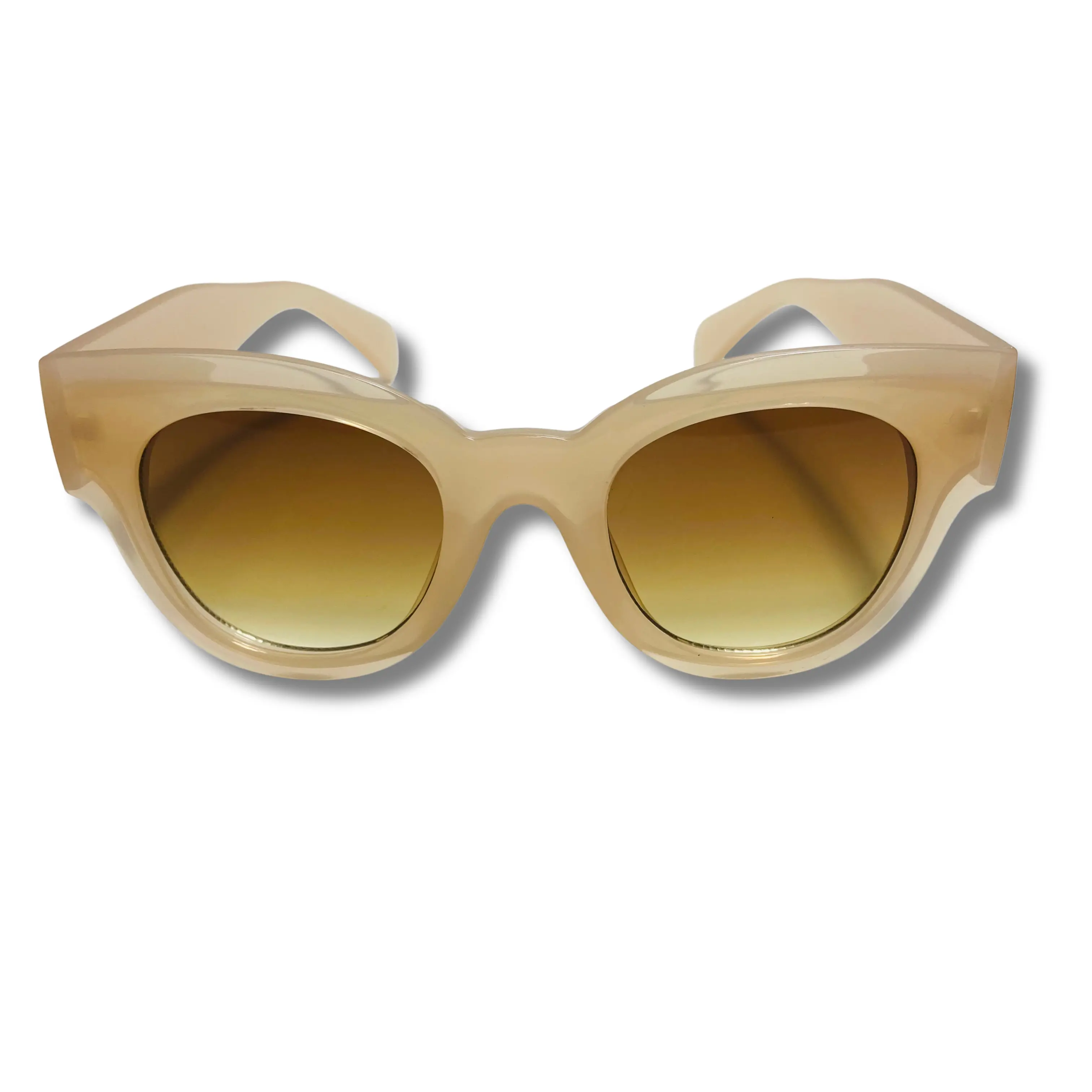 The Chic Retro 50s Round Cat Eye Sunglasses with Chunky Frame x Available in Six Colors