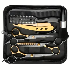 Professional Hair Cutting Kit Set, High-Grade Hairdressing Tools, Hair Styling Kit, Includes Clippers, Trimmers, Combs, Brushes, Salon Supplies, Barber Equipment Kit, No Blades Included