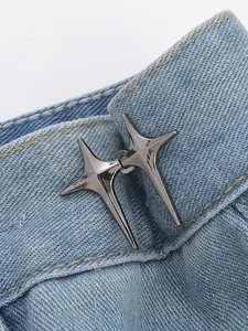 Star Design Cufflinks, Fashionable Jeans Waist Adjustment Buttons for Women & Men, Trendy All-match & Exquisite Clothes Accessories for Birthday Gift
