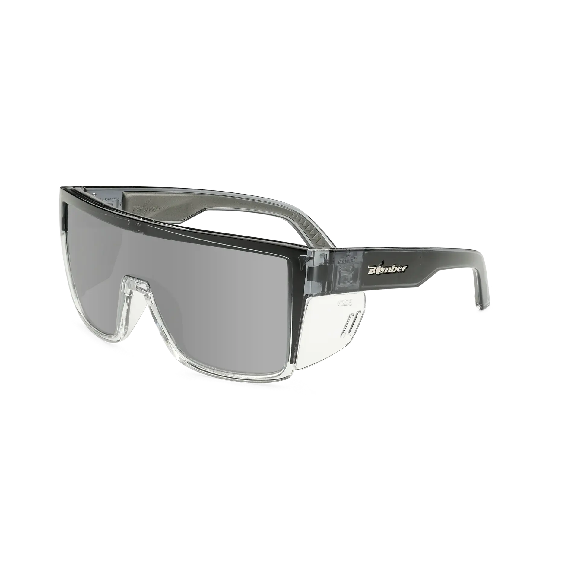 Bomber - Buzz Z87+ Polarized Two Tone / Silver Mirror Sunglasses