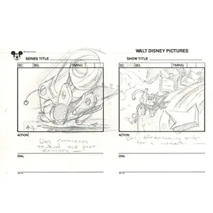 Chip n Dale Rescue Rangers Original Production Animation Storyboard Walt Disney FIRST EPISODE 1988 A22