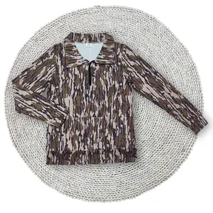 Women Adult Camouflage Hunting Zip Long Sleeve Pullovers Tops Casual Matching