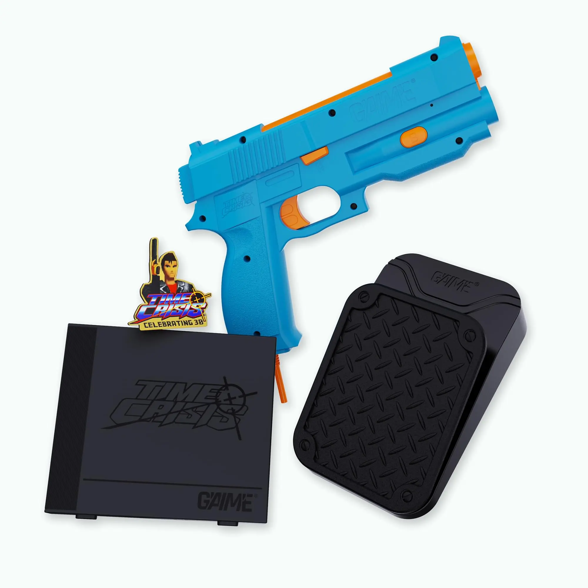 GAIME Time Crisis Premium Pack Game Console with Single Lightgun, Projectors Compatibility, Modern Displays Support, Recoil Switch Feature