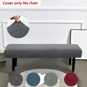 Multi-Color Elastic Bench Cover for Restaurant and Office, Knitted Leaf Pattern Fabric, Washable Protective Cover for Guest Room and Kitchen Decor