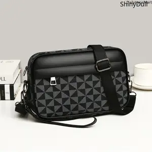 Men's PU Leather Small Casual Crossbody Bag - Fashionable Purse Shoulder Bag for Commute, Travel