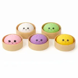 Expressive Dumpling Squishy - BlindBox, My secret Bun Fidget Toy, SoftTPR Material, Stress Relief, UnboxingSurprise, Random Style per Pack,Gift for Adults