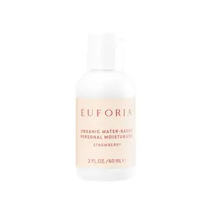 Euforia Organic Water-Based Personal Moisturizer Strawberry 2 Fl Oz 60 Ml
