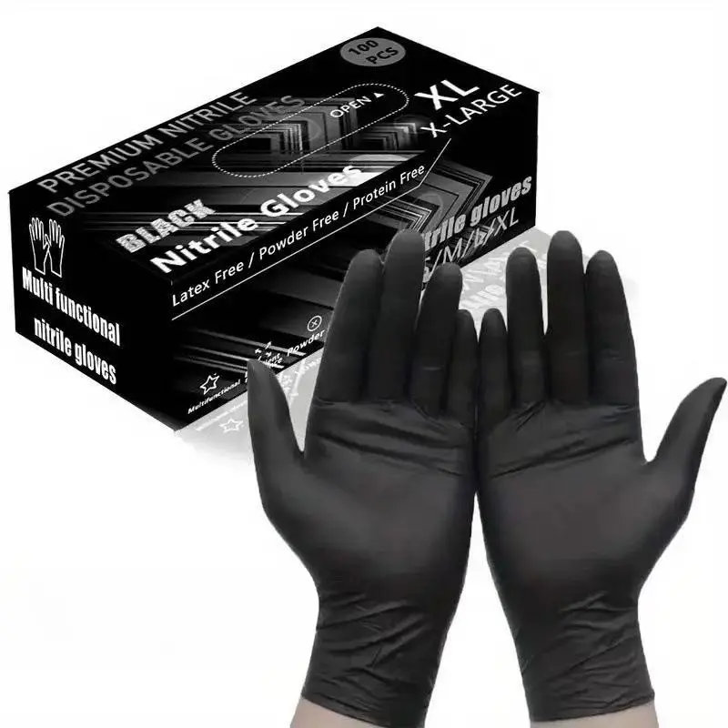 Anti-acid and alkali disposable nitrile gloves，4 Mil, Latex Free Disposable Gloves for Medical, Cooking, Cleaning, and Food Prep, Durable Cleaning Gloves