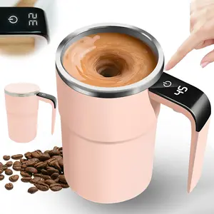316 Stainless Steel Automatic Magnetic Self-Stirring Mug - USB-Rechargeable, Multifunctional Electric Protein Shaker, Leak-Proof Magnetic Lid, Thermos for Students, Home, Office & Travel Kitchenware Coffee Tumbler
