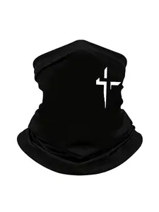 5pcs/2pcs/1pc Unisex Cross Printing Neck Gaiter Face Cover Windproof Dustproof Breathable Face Mask Scarf for Men Women Outdoor Sports Gift Hat Neck Gaiter Headwear