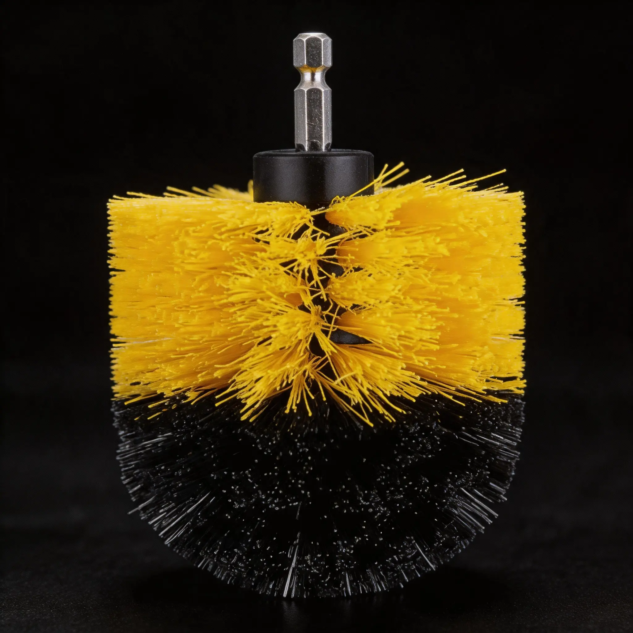 3-Piece Drill Scrub Brush Set - Durable Synthetic Fiber Bristle Rotating Cleaning Brush, Attaches to Standard Drill, Effective for Floor Tiles, Bathtub Tiles, Automotive Surfaces