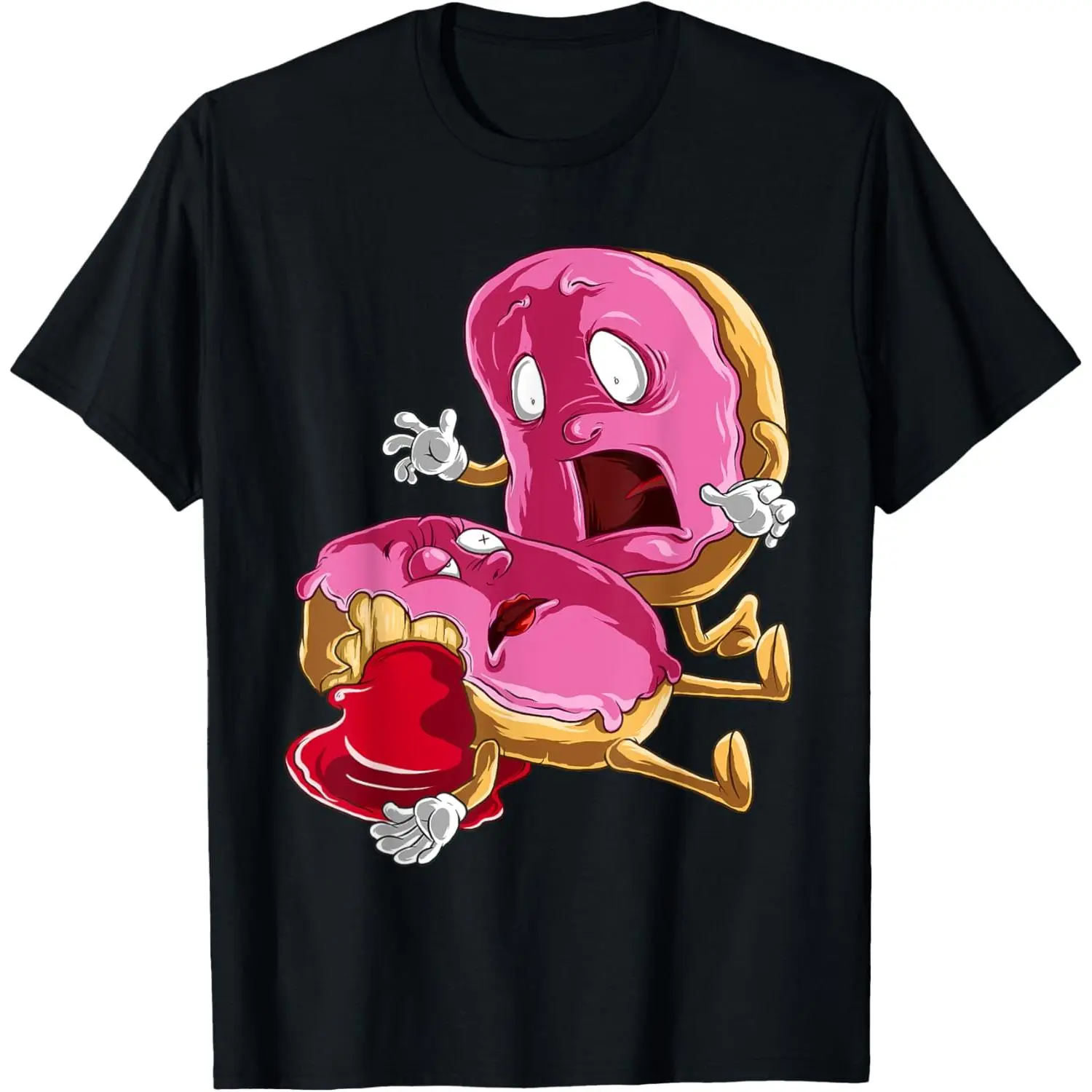 Cool Donut And Donut Blood|Funny Doughnut Filling Fan Gift T-Shirt