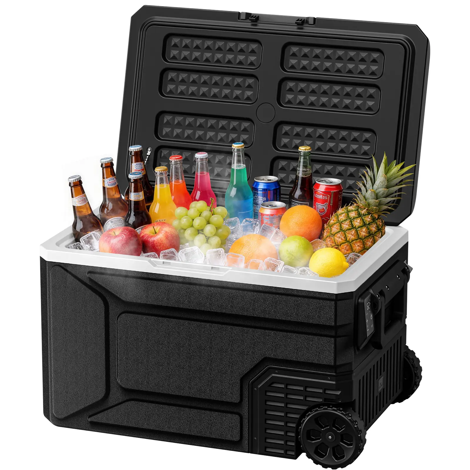 Antarctic Star 64L Car Refrigerator, 12V/24V DC Portable Freezer Fridge for Truck RV Camping, 100-240V AC, -4°F to 68°F, 31.1" x 20.87" x 19.29", Single Zone, Compressor Cooler