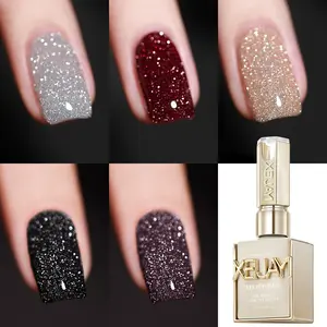 5PCS 15ML 5 Colors Of Broken Diamond Glue New Popular Nail Gel Semi Permanent Nail Art Soaking UV LED Nail Salon DIY Nail Salon Gel