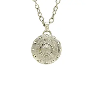 Pre-owned VERSACE Zinc Alloy Small Leather Goods Medusa Necklace