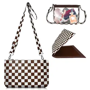 Cute Clear Crossbody Bag for Women, Protect privacy and Stadium Approved Transparent Shoulder Purse with Adjustable Strap & Removable Velcro Outer Shell – Ideal for everyday use, christmas ,Concerts, Events,Travel