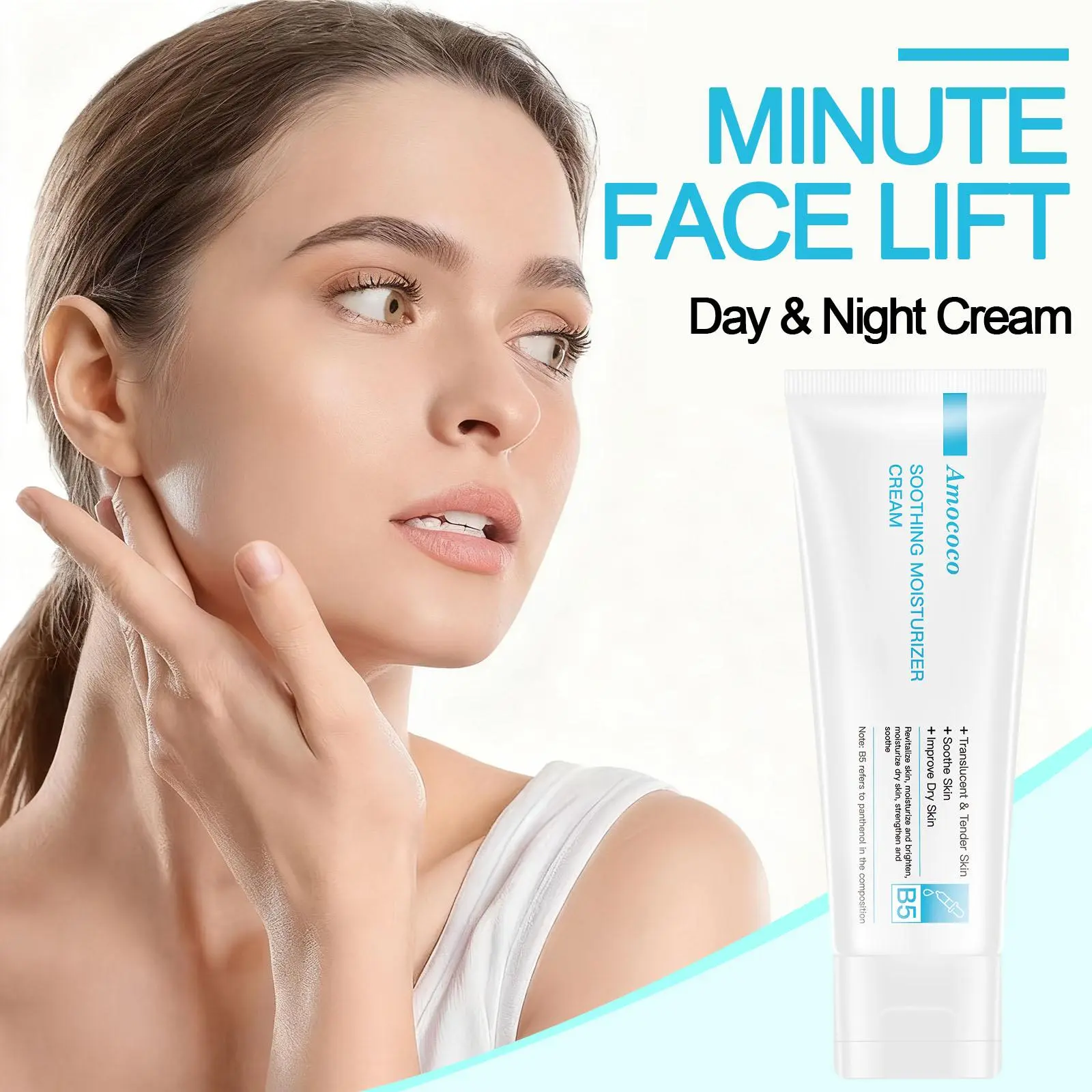 B5 Facial Cleanser & B5 Face Cream Set, Mild Cleansing Without Skin Tightening. Lightweight cream absorbs quickly, delivers deep hydration and locks moisture. Soothing daily skincare, perfect for sensitive skin.
