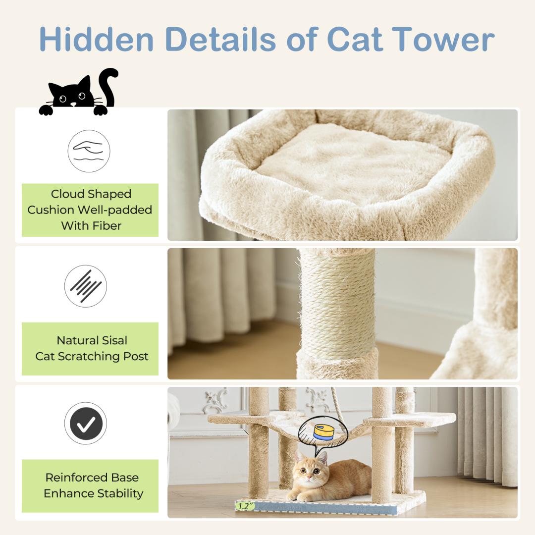 66 Inch Cat Tree Tower