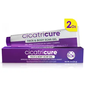 Cicatricure Advanced Scar Gel for Face & Body - 2 Oz (56g) - Single Pack for Surgical Scars, Stretch Marks, Burns, Injuries & Acne Scar Treatment