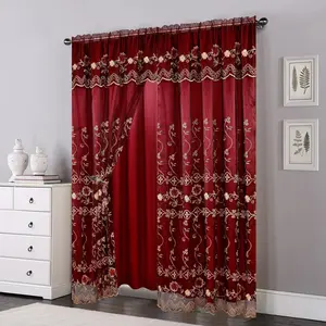 Embroidery Voile Sheer Curtains for Home Decor