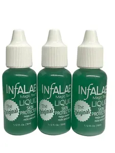 Infalab Magic Touch Liquid Styptic Nail Treatment Set Pack - Water-Based Original Formula Youth Skin Protector to Stop Bleeding for Minor Manicure Injuries, 3 x 1/2 Fl Oz Bottles