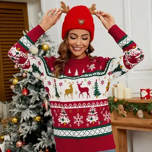 Becotal Ugly Christmas Sweaters for Women 2025 Family Matching Christmas Sweater Funny Xmas Holiday Party Knit Pullover Christmas Vacation Sweater Green-Christmas Tree