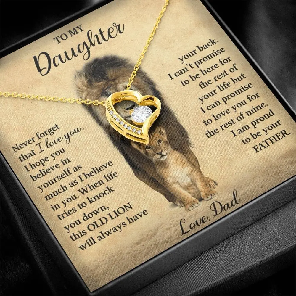 To my daughter heart necklace. Gift from Dad to daughter