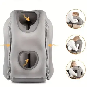 1pc Inflatable Travel Pillow For Airplane, Neck Air Pillow For Sleeping, Travel Pillow,Portable Head Neck Rest Inflatable Pillow From, To Avoid Neck And Shoulder Pain, Comfortable Head Neck And Lumbar Support Pillow, Used For Airplane, Car, Bus And Office