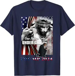 One Nation Under God Trump 2024 VINTAGE TEE Unisex T-Shirt Hoodie Sweatshirt Tank Top