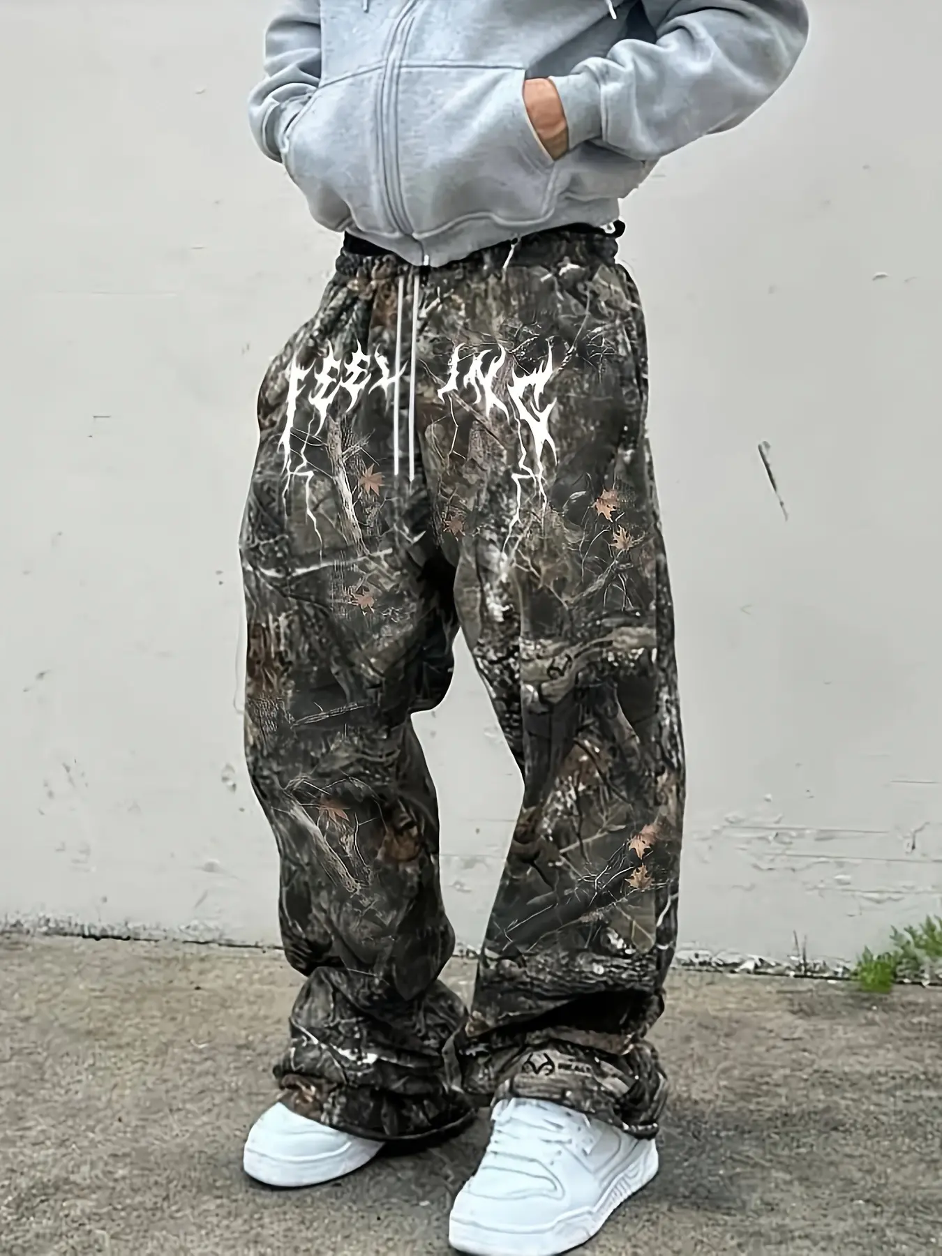 Men's Camouflage Cargo Joggers, Streetwear Tapered Athleisure Pants with Pockets for Casual Wear, Hiking & Gym