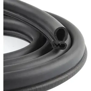 20FT  Door Weather Strip with Top Bulb, PVC Plastic Trim with EPDM Rubber Seal, for Automotive, , RVs,  &  Applications