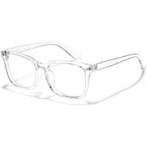 Gaming Glasses Clear Frame Glasses - Transparent Anti-Blue Light Glasses, Lightweight Eye Protection for Gaming, Daily & Students