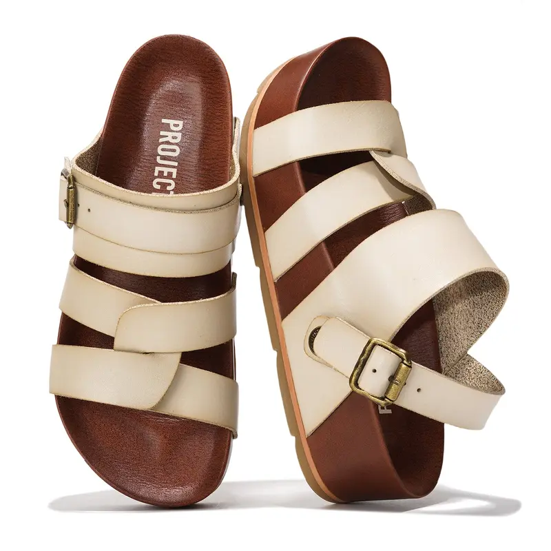 Project Cloud Women's | Eco-Leather Platform Sandals | Lightweight | Non-Slip - Proud