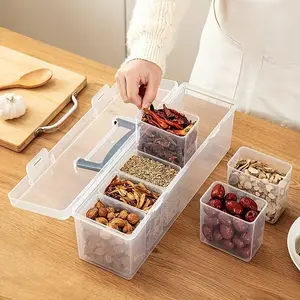 7-Piece Spice Container Set with Lids, Modern Organizer Containers, Food Safe Storage Boxes for Spices and Herbs, Versatile Kitchen Organization for Home