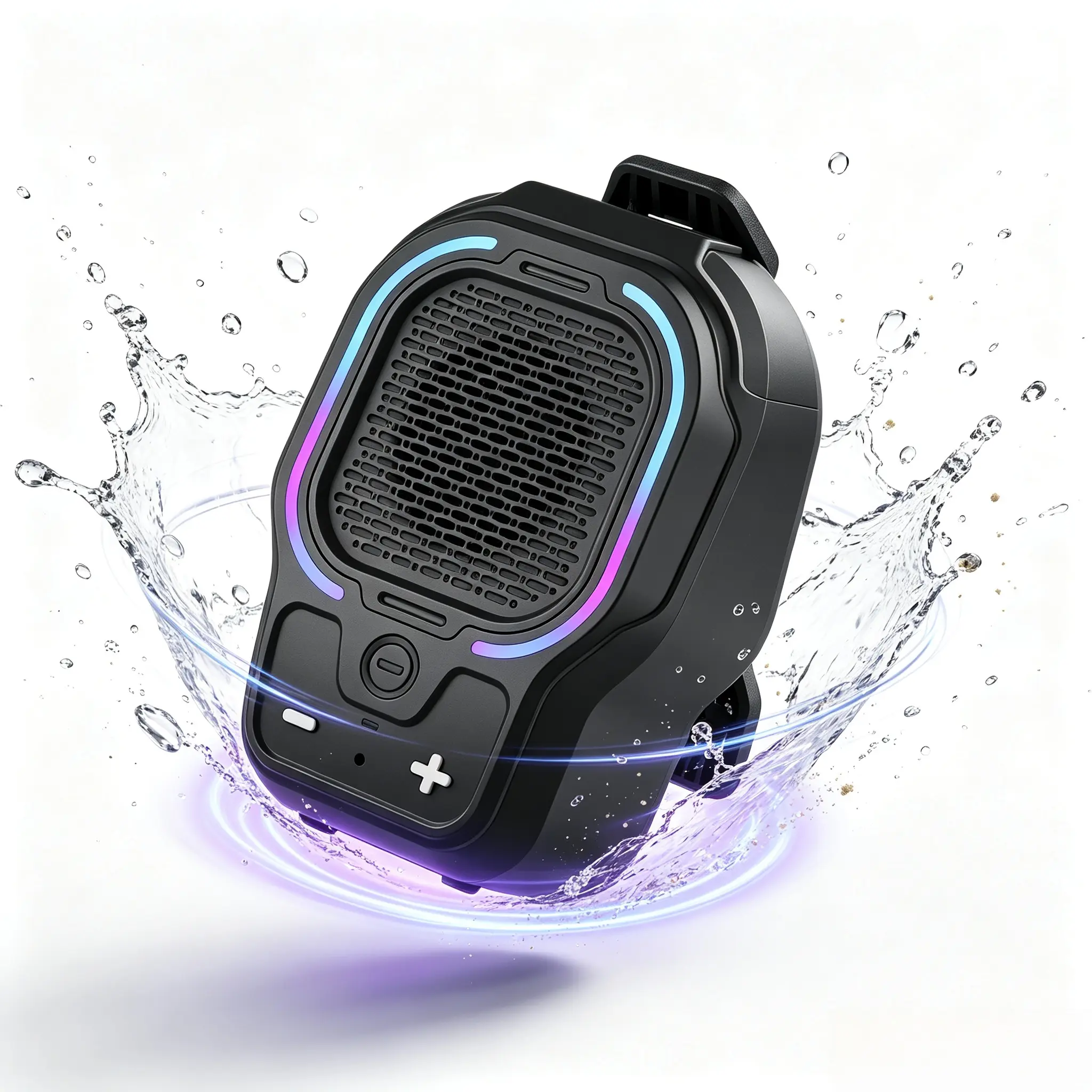 Wearable Bluetooth Speaker Magnetic Clip-On Portable Wireless Speaker with HiFi Sound, ENC Mic, 3 Light Modes, Hands-Free Mini Speaker for Outdoor Work, Cycling & Hiking,back to school,back to school haul