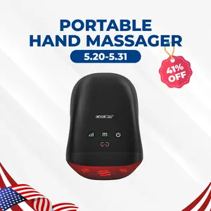 CINCOM Portable Hand Massager (BLACK), Cordless, with Comfort Heat and Gentle Vibration, Adjustable Settings, Auto-Off Feature, Rechargeable, Perfect for Daily Relaxation, Ideal Gift