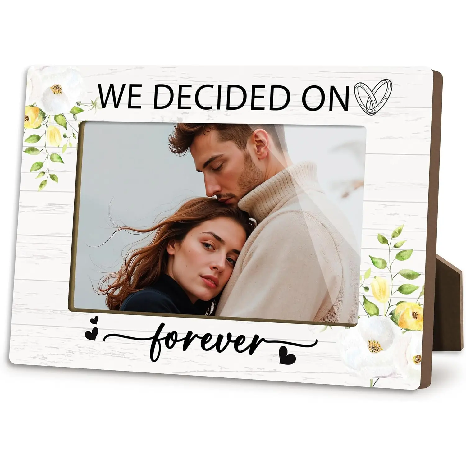 Couple Anniversary Picture Frames, Gifts for Couples Parents Wife Husband, Wedding Engagement Picture Frame, Minimalist Tabletop Decor, Farmhouse Home Living Room Office & Home Décor