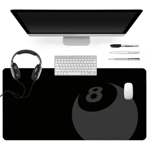 Extra Large Black and White 8 Ball Mouse Pad Billiards Gaming Mouse Pad 35x16 Inch Computer Keyboard Mousepad Universal Mouse Pad Suitable for Families, Offices and Schools. Perfect Gift for Family Members and Friends