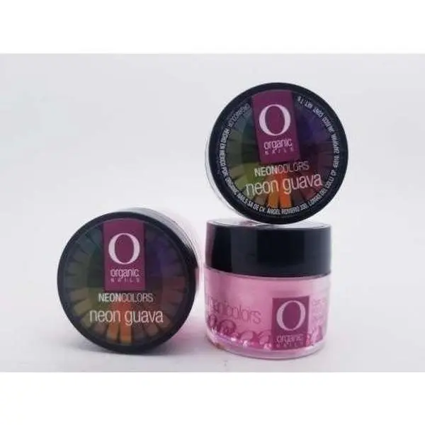 Organic Nails Acrylic Powder - Neon Guava Color, 7g Easy-Set Cosmetic for Nail Art, Manicure at Home, Nail Art Products
