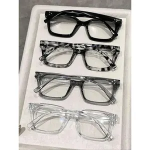 4-pack Women's Classic Casual Glasses, Square Frame Eyewear, Suitable for Daily Life, Office Use, Leisure Activities, Back-To-School Season, Pack of 4