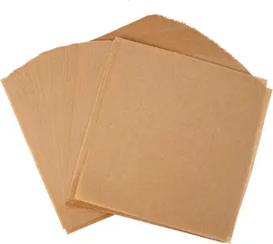 200 count 6 x 6 In Hamburger Patty Paper, Unbleached  Paper Squares, Non-Stick Wax Paper Sheets for Separate Burgers, Butter, Cookies, Storing Foods, Freezing