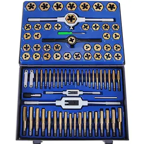 86PC Tap and Die set, Tap and Die Set Metric and Standard, Large Tap and Die Set, SAE and Metric Tap and Die Set With Storage Case, Tap Set Include Metric Size M3 to M16 and SAE Size