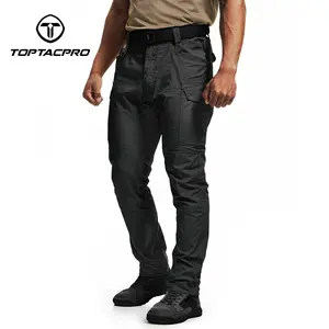 TOPTACPRO Men's Tactica Soft Fabric Cargo Pants Elastic Ripstop Pants Spandex Grid EDC Work Sport Pants 8202