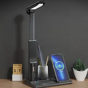 Wireless Charger of Desk Lamp - Black X5 (Wireless Charging for mobile phones and eye protection table lamp)
